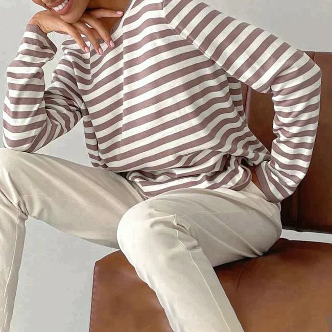 Sophia | Striped Long Sleeve Pullover
