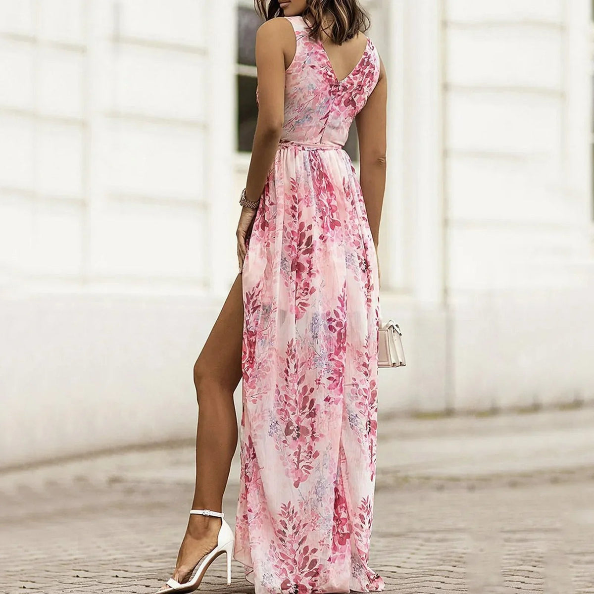 Saskia | Wrap Side Slit Evening Dress