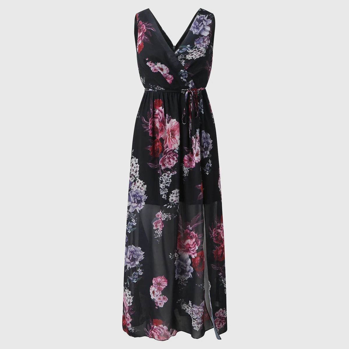 Saskia | Wrap Side Slit Evening Dress
