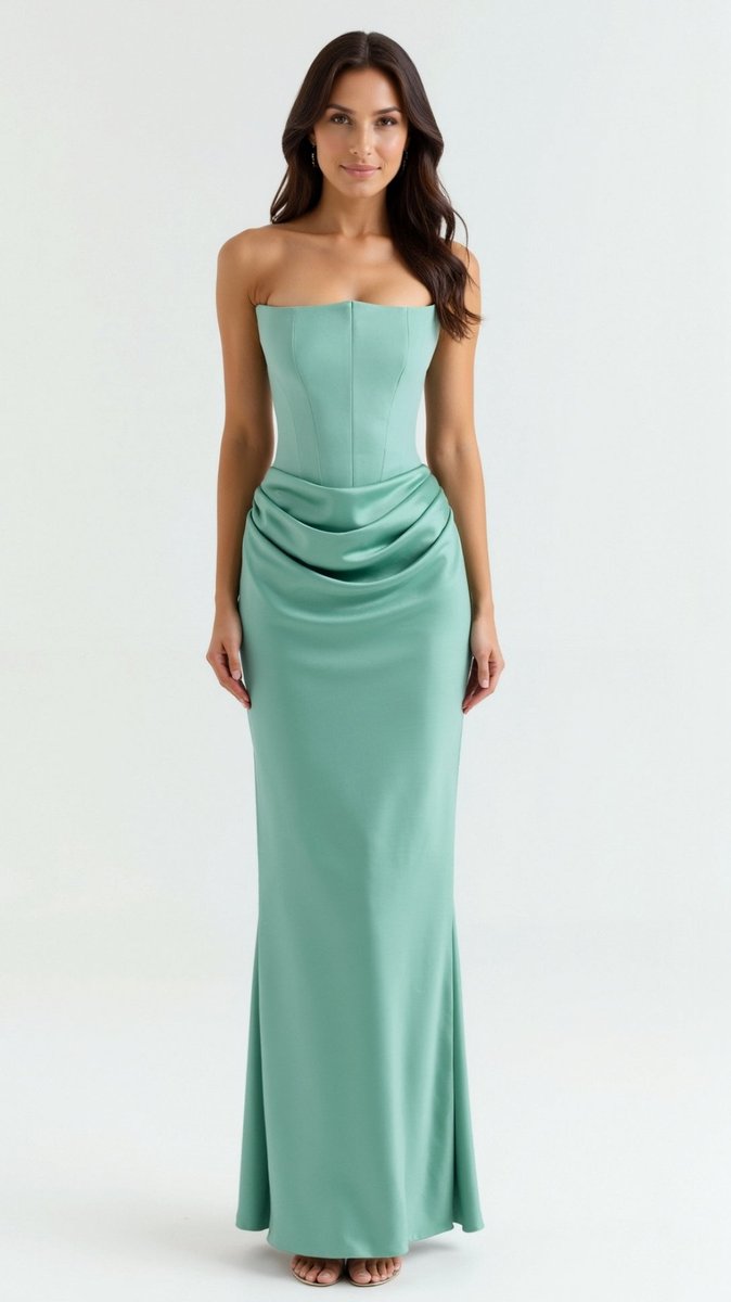 Thea | Strapless Corset Bodice Evening Dress