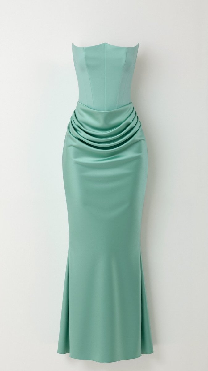 Thea | Strapless Corset Bodice Evening Dress