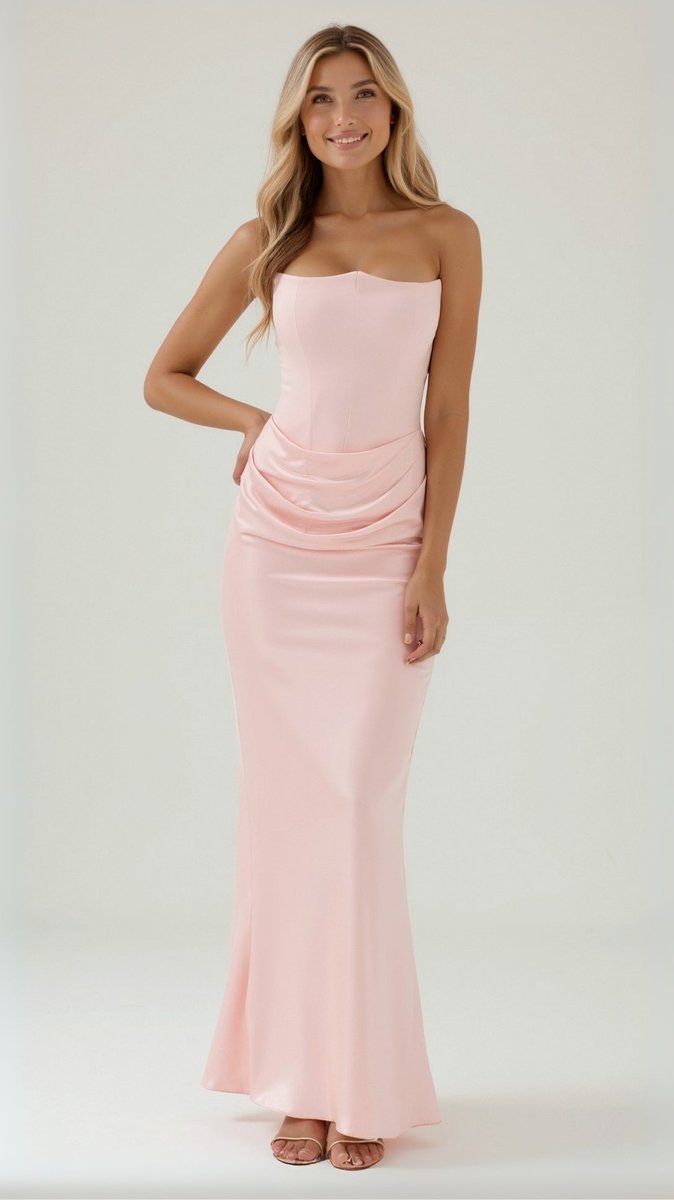 Thea | Strapless Corset Bodice Evening Dress