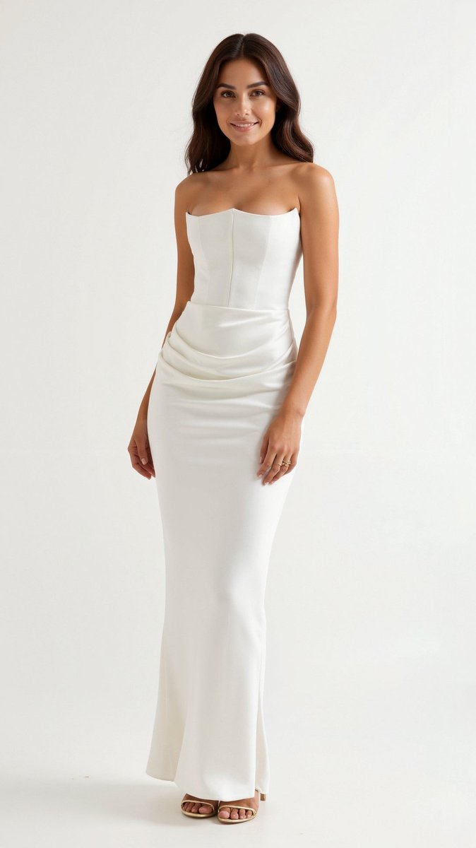 Thea | Strapless Corset Bodice Evening Dress