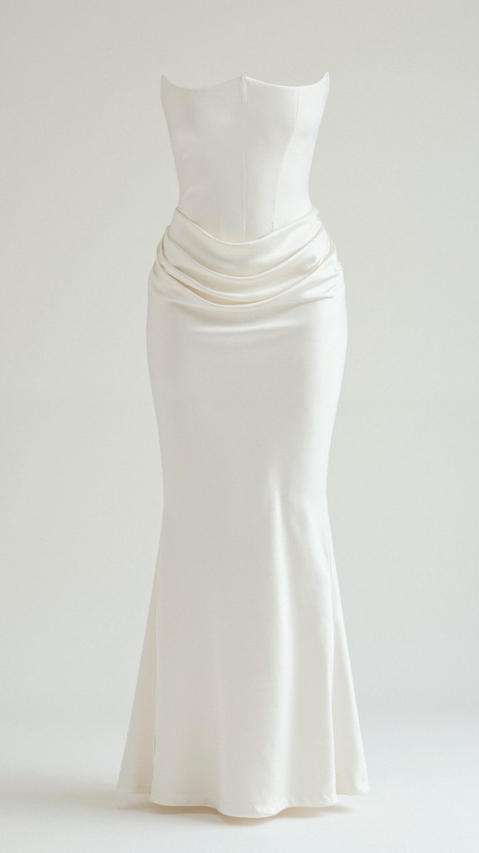 Thea | Strapless Corset Bodice Evening Dress
