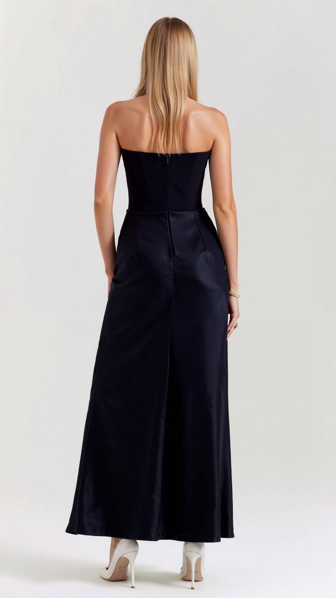 Thea | Strapless Corset Bodice Evening Dress