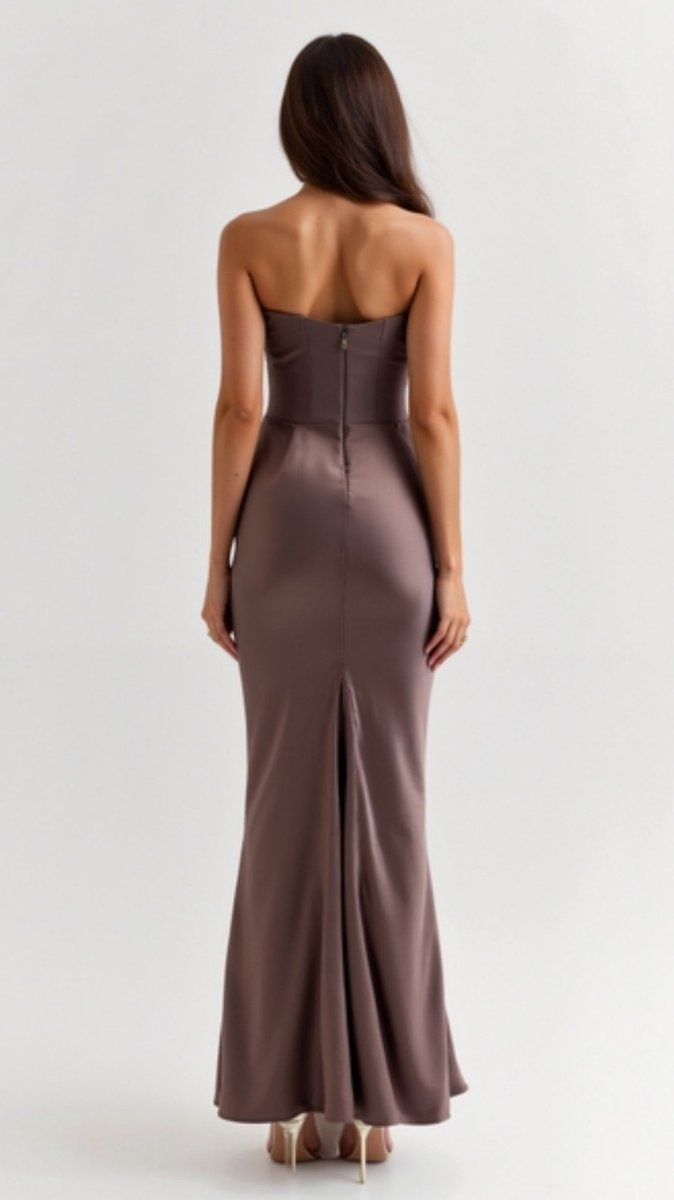 Thea | Strapless Corset Bodice Evening Dress