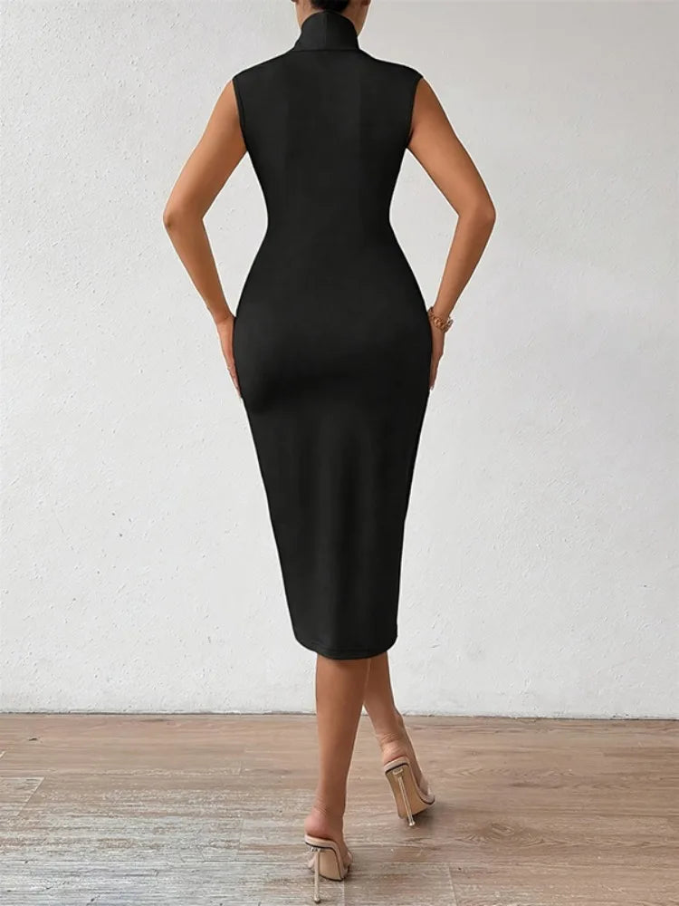 Juno | Christmas Ruched Waist V-Neck Midi