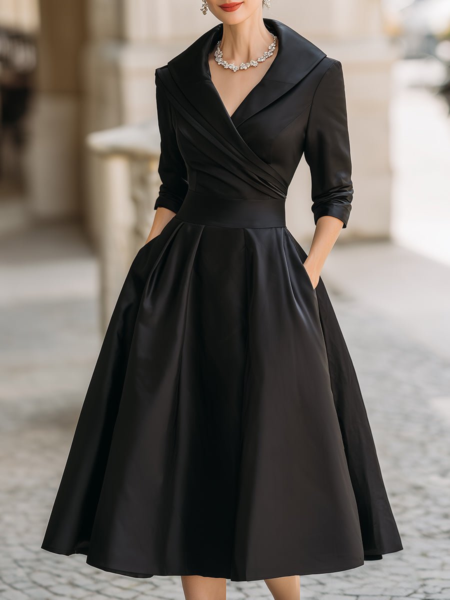 Delphine | Vintage A-Line Wrap Evening Dress