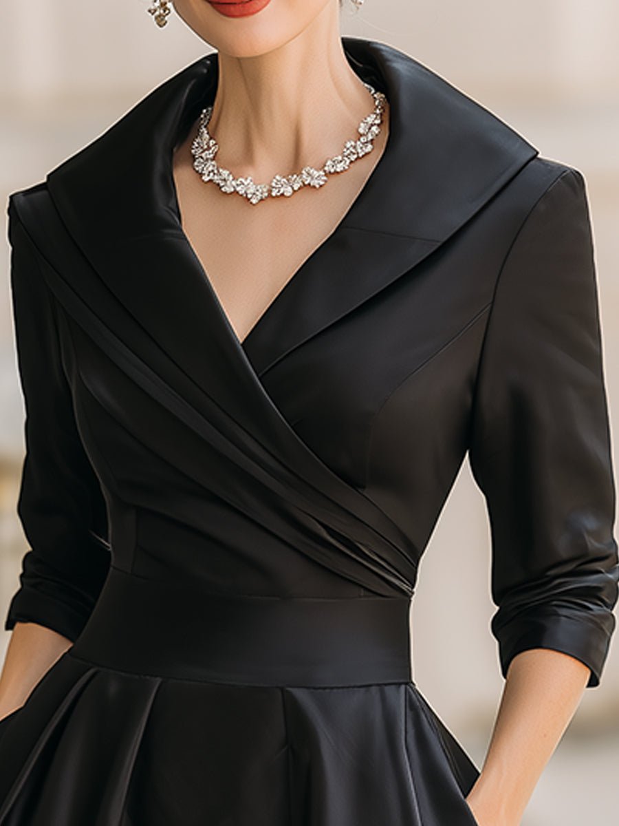 Delphine | Vintage A-Line Wrap Evening Dress