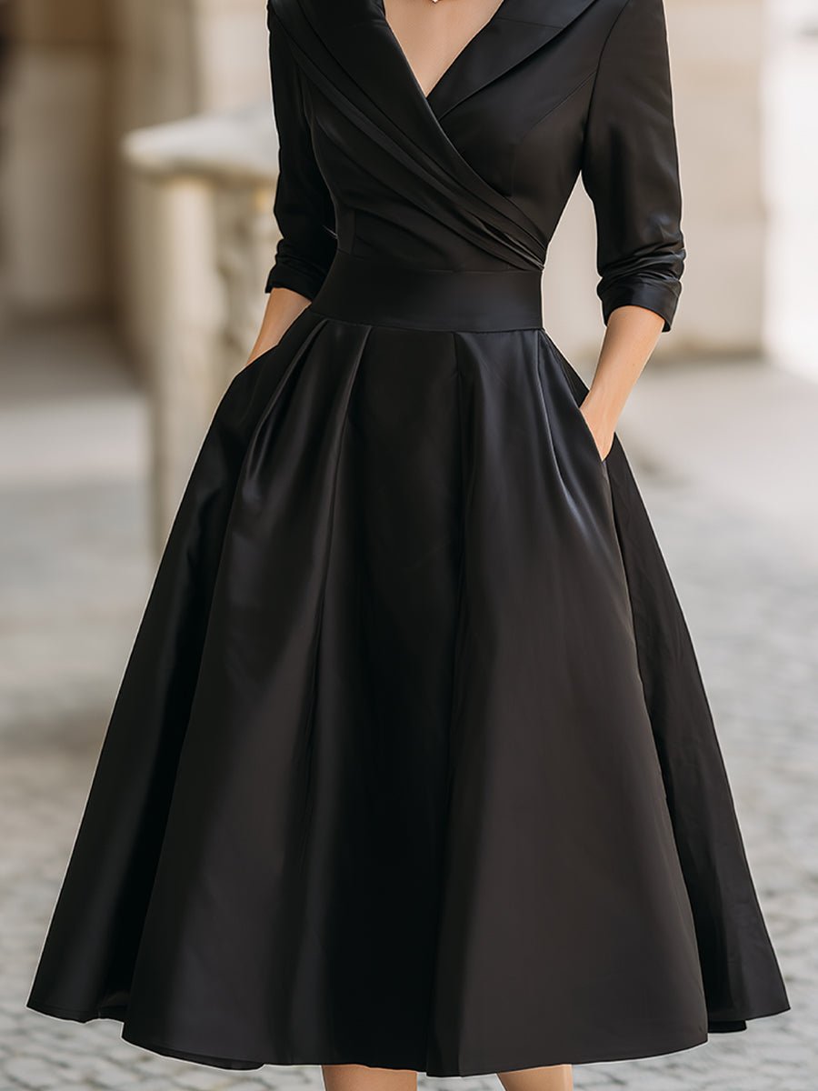 Delphine | Vintage A-Line Wrap Evening Dress