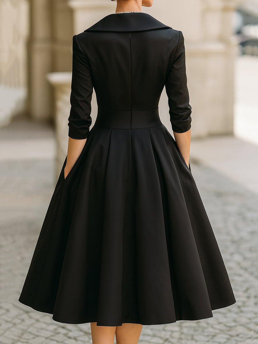 Delphine | Vintage A-Line Wrap Evening Dress