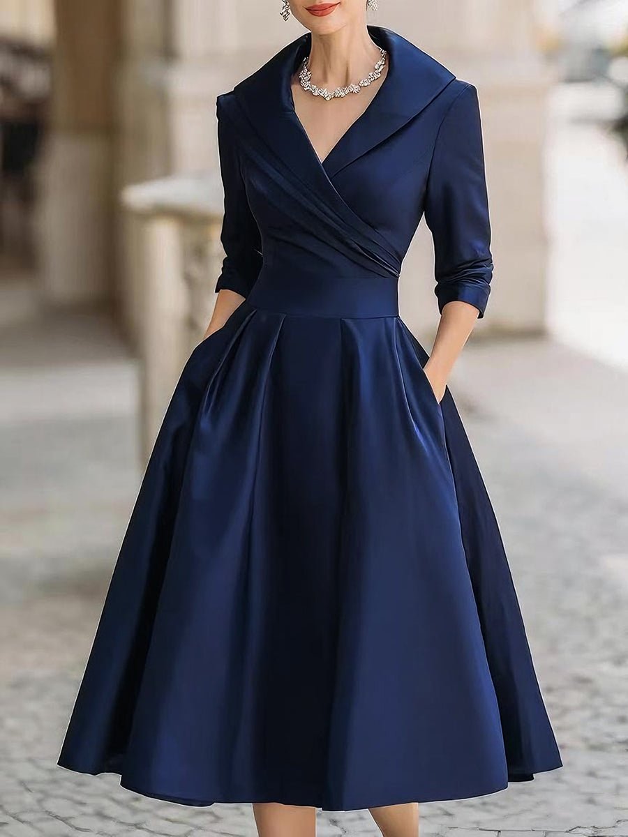 Delphine | Vintage A-Line Wrap Evening Dress