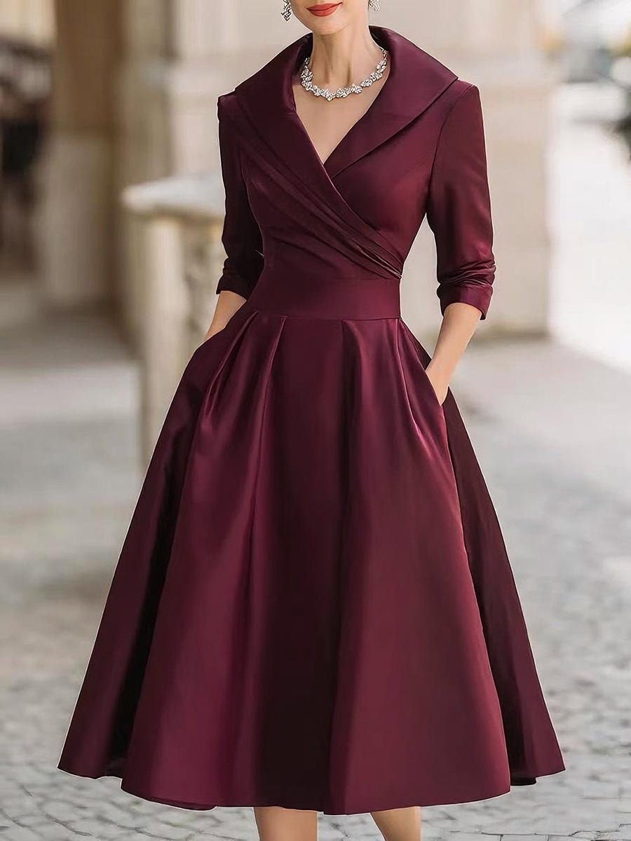 Delphine | Vintage A-Line Wrap Evening Dress