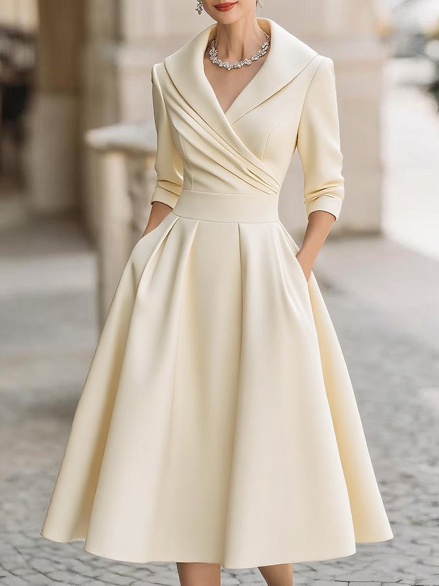 Delphine | Vintage A-Line Wrap Evening Dress