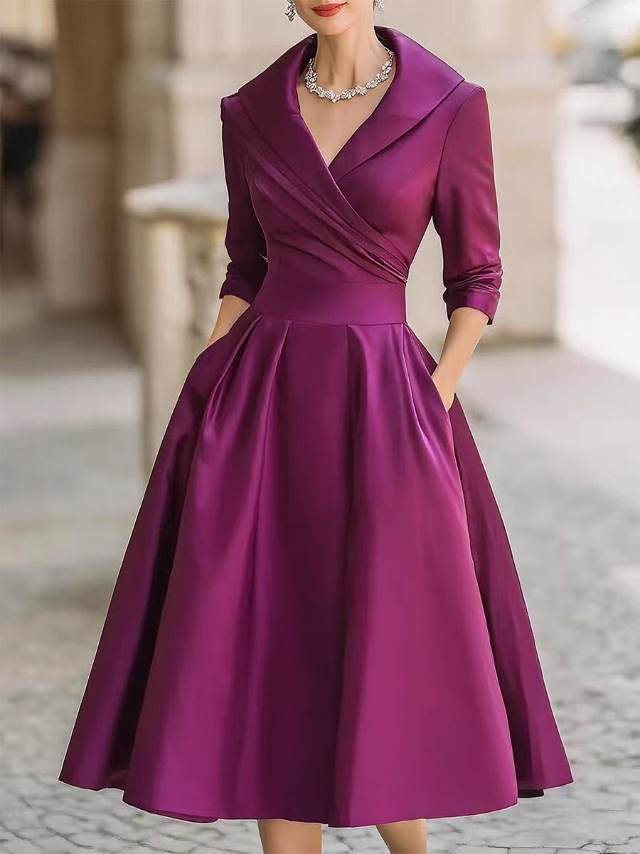 Delphine | Vintage A-Line Wrap Evening Dress