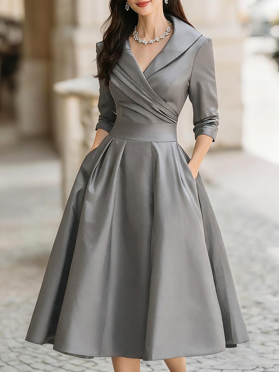 Delphine | Vintage A-Line Wrap Evening Dress