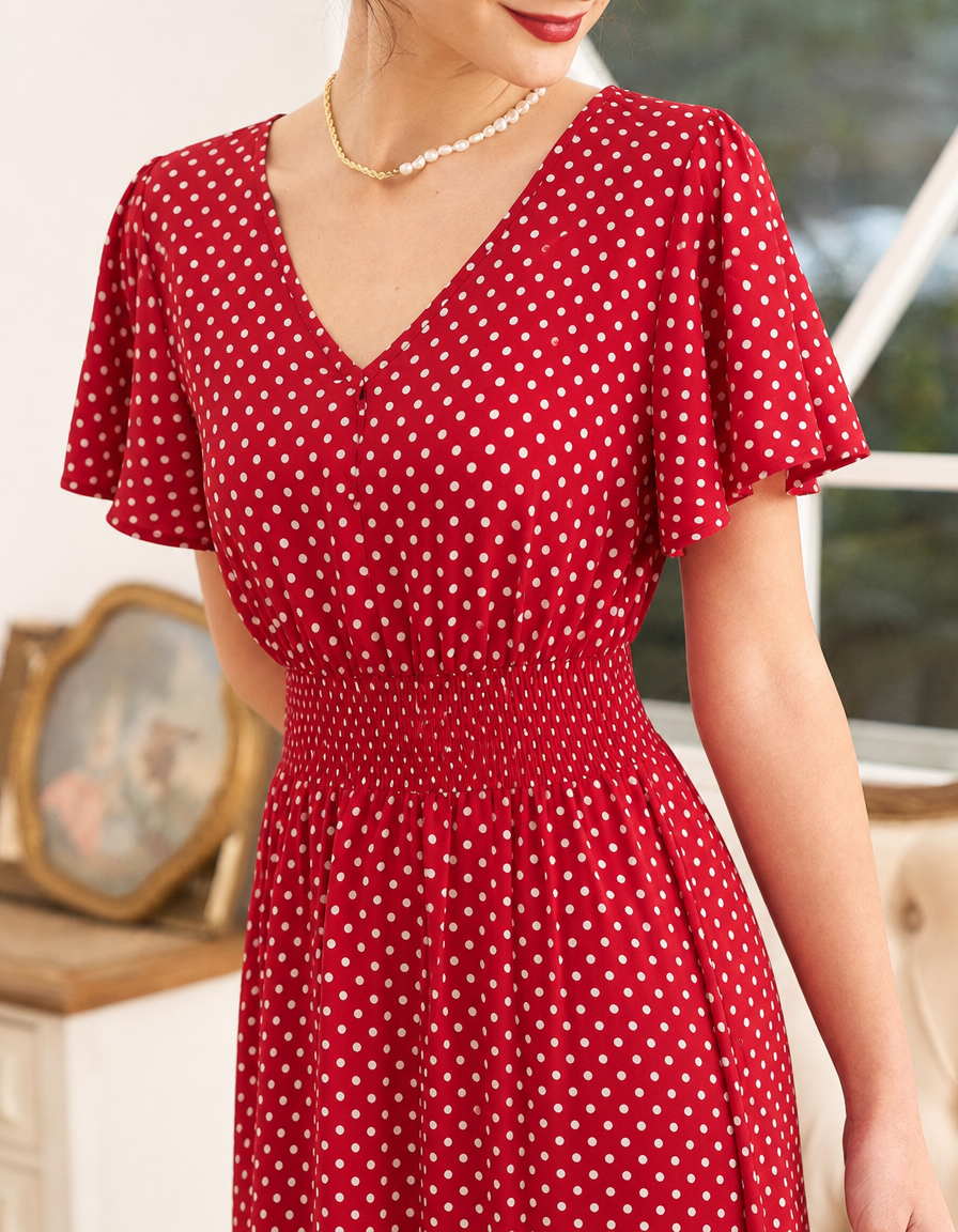 Briar | Polka Dot Wedding Guest Midi