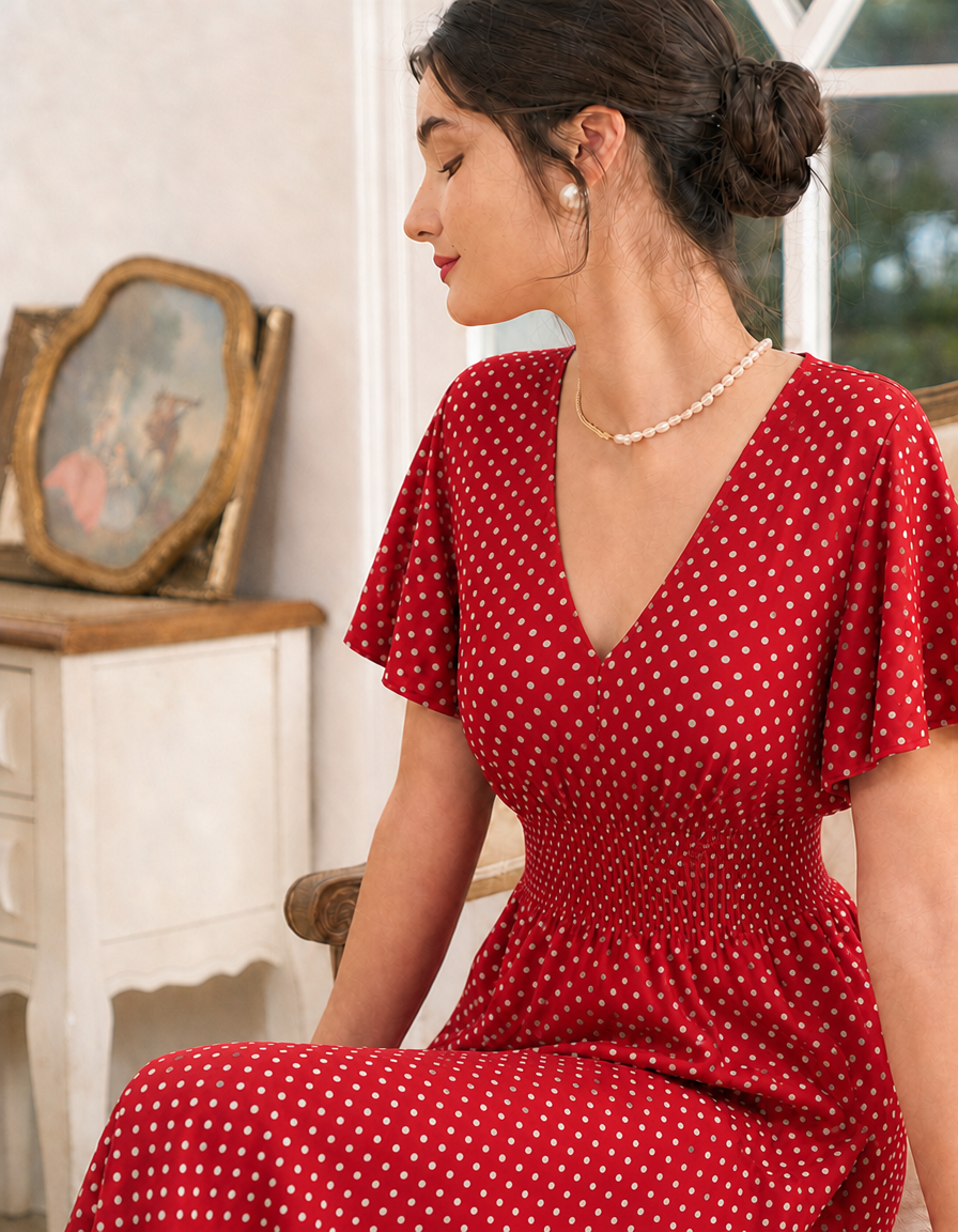 Briar | Polka Dot Wedding Guest Midi